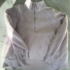 Scuba oversized half zip full not cropped.